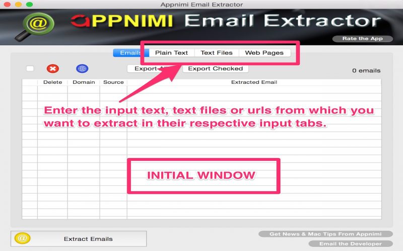 Appnimi Email Extractor