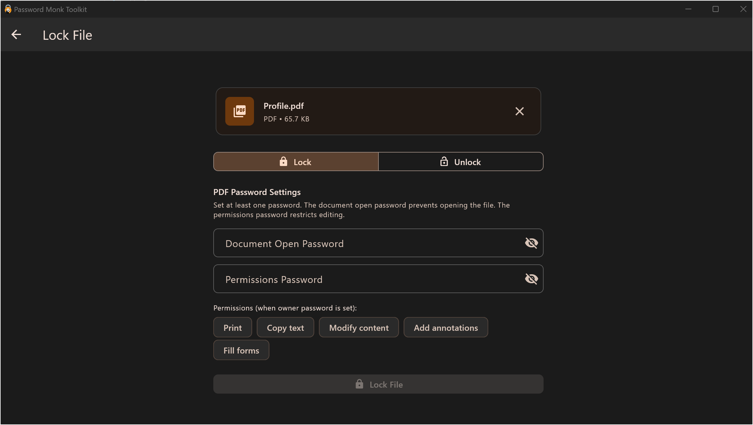 Password Monk Toolkit screenshot